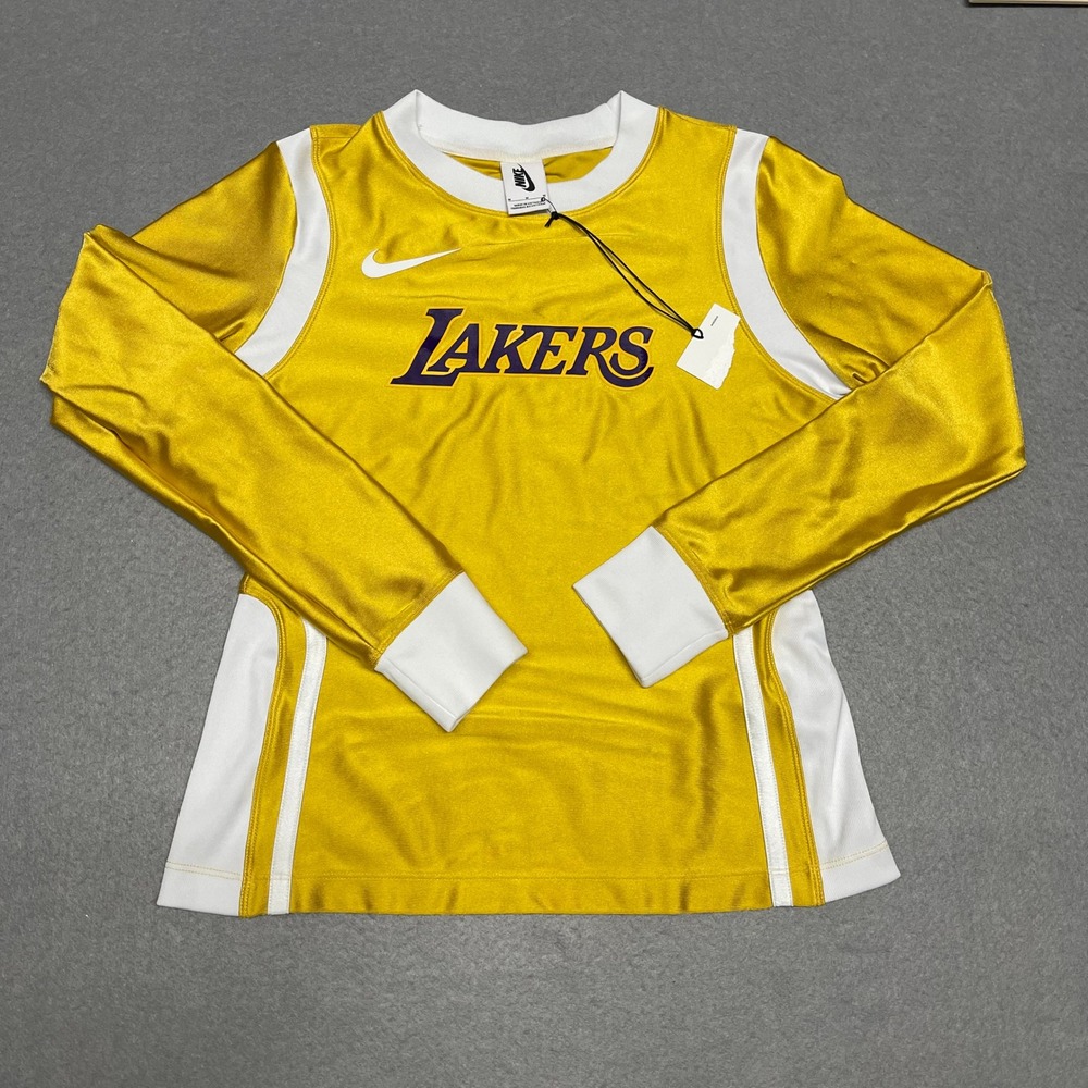 Los Angeles Lakers Sweatshirt Womens Medium Yellow Nike x Ambush NBA Basketball